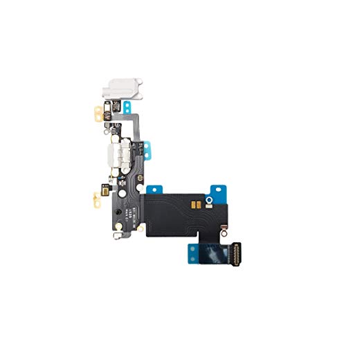 Smartex® Conector de Carga de Repuesto Compatible con iPhone 6S Plus Gris Claro - Dock de repeusto con Cable Flex Antena y Micrófono