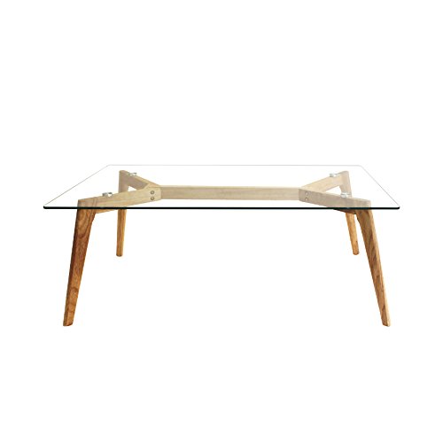 THE HOME DECO FACTORY Mesa, Madera, Transparent-Marron, 110 x 60 x 45 cm THE HOME DECO FACTORY Mesa, Madera, Transparent-Marron, 110 x 60 x 45 cm