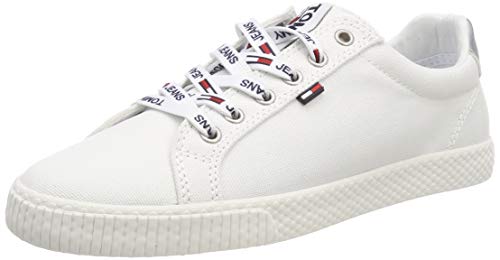 Tommy Hilfiger Tommy Jeans Casual Sneaker, Zapatillas para Mujer, Blanco (White 100), 37 EU