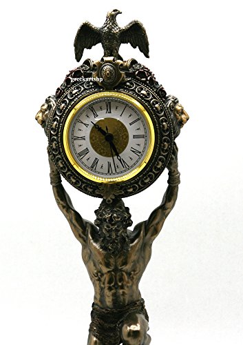 Veronese Atlas Titan Reloj DÉCOR Estatua de Dios Griego Figura Escultura Bronce Acabado 15.3 ́ ́
