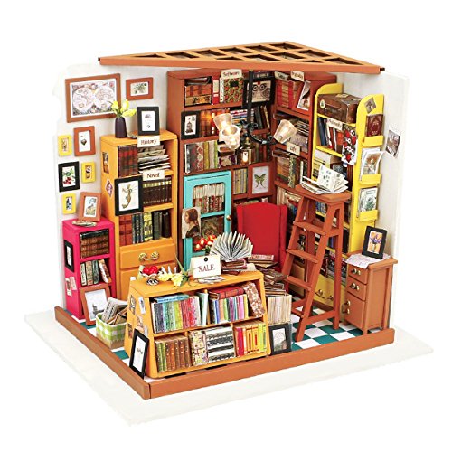 Rolife Miniature Dollhouse Kit DIY Biblioteca de Madera Modelo de casa para niñas y niños niños 14 15 16 17 años de Edad hasta(Sam's Study) Rolife Miniature Dollhouse Kit DIY Biblioteca de Madera Modelo de casa para niñas y niños niños 14 15 16 17 años de Edad hasta(Sam's Study)
