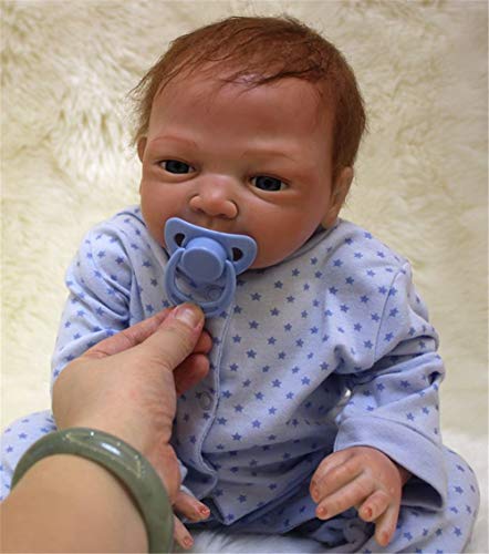 ZIYIUI Realista Niño Muñeca Reborn bebé Chico Muñeco Reborn Baby Dolls Silicona Recién Nacido 20 Pulgadas Hecha a Mano Niños Juguete Regalo