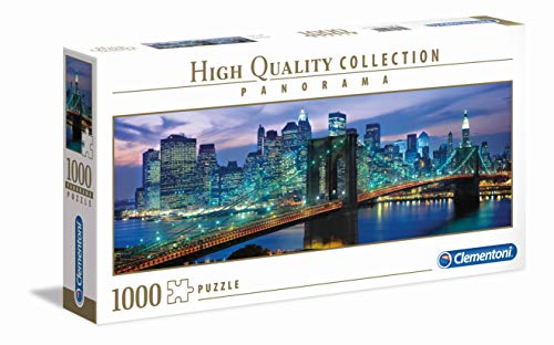 Clementoni- Collection Puzzle 1000 Piezas Panorama Puente de Brooklyn - NY (39434.0)