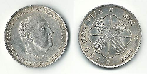 Matidia España100 pesetas 1966 en Plata Francisco Franco Matidia España100 pesetas 1966 en Plata Francisco Franco