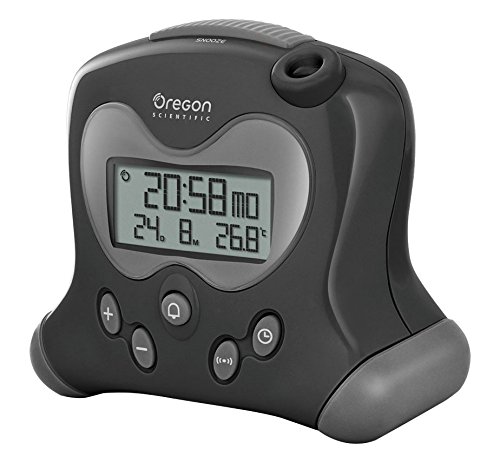 Oregon Scientific RM313PNF - Reloj Proyector con alarma (Snooze) y temperatura interior de color negro