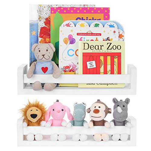 Vencipo Estantería Blanca para Libros Infantil, Estanterias de Pared de Madera para Organizador Especiero Cocina, Estante Flotante Decoracion para Decoracion Habitacion, Estanteria Baño.(2 Piezas) Vencipo Estantería Blanca para Libros Infantil, Estanterias de Pared de Madera para Organizador Especiero Cocina, Estante Flotante Decoracion para Decoracion Habitacion, Estanteria Baño.(2 Piezas)