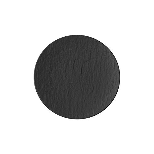 Villeroy & Boch Manufacture Rock Plato para pan Porcelana Premium, Negro (Rock), 16 cm