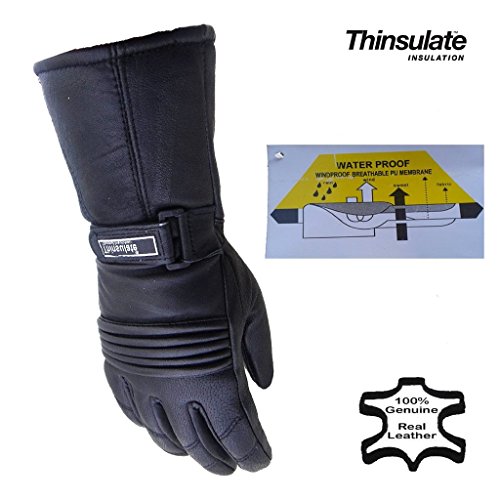 Australian Bikers Gear guantes para moto Thinsulate en color Negro en talla L