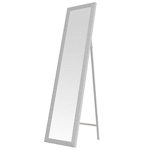 Espejo de pie Moderno Blanco de plástico para Dormitorio de 37 x 157 cm Fantasy - LOLAhome