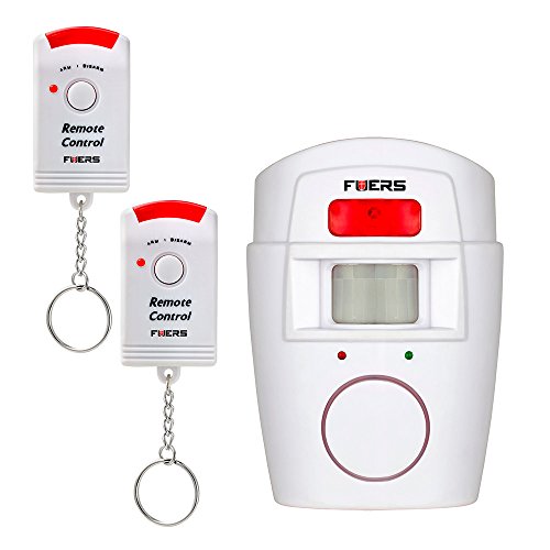Fuers - Alarma del Sensor de Movimiento de casa Fuers Alarma hogar de Movimiento + 2 mandos a Distancia (1 Pieza)