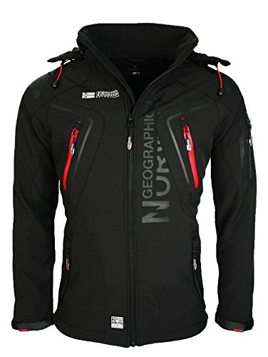 Geographical Norway Geno-5 Tambour Techno - Chaqueta Softshell para Hombre (Talla L), Color Negro Geographical Norway Geno-5 Tambour Techno - Chaqueta Softshell para Hombre (Talla L), Color Negro
