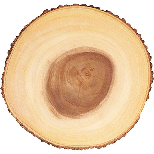 Kitchencraft Artesà rústico tronco de árbol de madera Tabla de quesos/bandeja con borde de corteza, 35 cm (14 ") – redondo, madera, marrón, 35 x 35 x 2.2 cm
