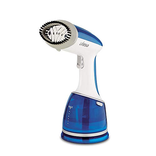 Ufesa GS1700 - Plancha Vertical de Vapor 1700W, Depósito 220 ml, Elimina Arrugas, Olores y Desinfecta, con Cepillo para Tejidos Gruesos, Listo en 40 s, Autoapagado de Seguridad, BlancoAzul Ufesa GS1700 - Plancha Vertical de Vapor 1700W, Depósito 220 ml, Elimina Arrugas, Olores y Desinfecta, con Cepillo para Tejidos Gruesos, Listo en 40 s, Autoapagado de Seguridad, BlancoAzul
