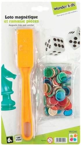 WDK Partner A1300730 - Juego de 100 fichas magnéticas para lotería WDK Partner A1300730 - Juego de 100 fichas magnéticas para lotería