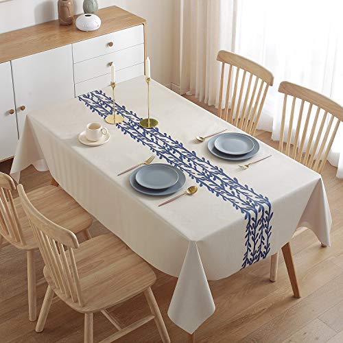 ZWOOS Mantel Antimanchas 140x200cm, Mantel Mesa Rectangular, Mantel para Mesa de Cocina o Salón PVC Mantel Hules para Mesas Impermeable Lavable Manteles Plastico para Interiores y Exteriores ZWOOS Mantel Antimanchas 140x200cm, Mantel Mesa Rectangular, Mantel para Mesa de Cocina o Salón PVC Mantel Hules para Mesas Impermeable Lavable Manteles Plastico para Interiores y Exteriores