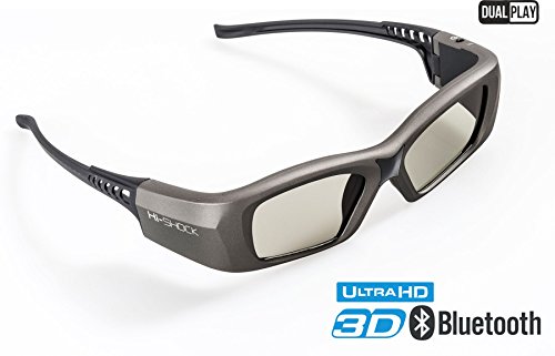 Hi-Shock BT/RF Pro Oxid Diamond - Gafas 3D para televisores 3D/HDR & 3D-RF de Sony, Epson, Jvc, Samsung, Panasonic, 120 Hz, Recargables, 39 g de Radio