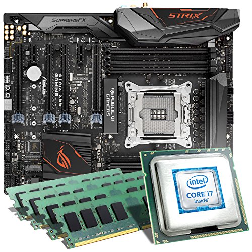 Intel Core i7 – 6950 X/ASUS ROG Strix X99 Gaming placa base Bundle/65536 MB | CSL-Computer Intel Core i7 – 6950 X 10 X 3000 MHz, 65536 MB DDR4, GigLAN, sonido 7.1, USB 3.1, ordenador, PC Tuning Kit