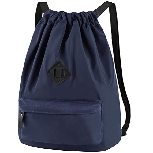 Vbiger Mochila de Cuerda Unisex Azul Oscuro