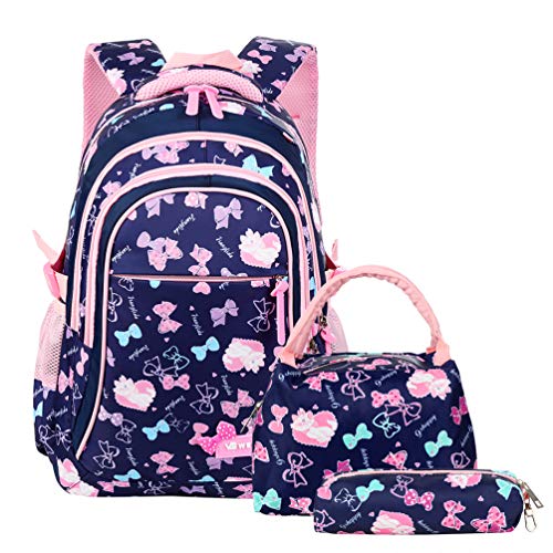 Vbiger Mochilas Escolares Niña 3 en 1 para 7 a 16 Años Dark Blue Vbiger Mochilas Escolares Niña 3 en 1 para 7 a 16 Años Dark Blue
