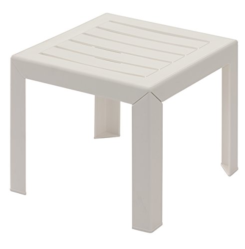 Grosfillex 53001004 Miami Mesa Auxiliar, Blanco, 40 x 40 cm Grosfillex 53001004 Miami Mesa Auxiliar, Blanco, 40 x 40 cm