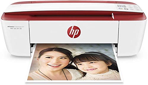 HP DeskJet 3764 - Impresora de tinta multifunción (8 ppm, 4800 x 1200 DPI, A4, Wifi, Escanea, Copia, 60 hojas, Modo silencioso), Roja