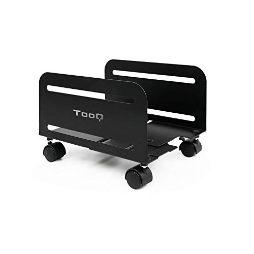 TOOQ Soporte para CPU DE Suelo con Ruedas UMCS0004-B Negro