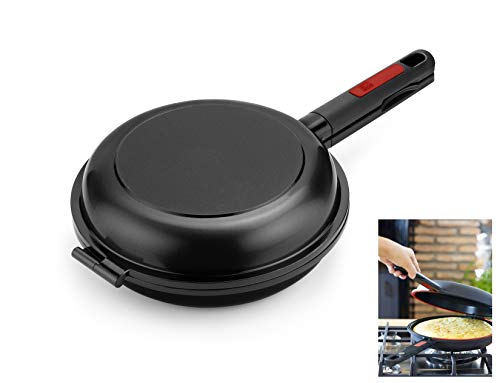 BRA Dupla Premiere - Sartén doble para tortilla, aluminio fundido antiadherente, incluye recetario de regalo, apta para todo tipo de cocinas incluida inducción, diametro 24 cm BRA Dupla Premiere - Sartén doble para tortilla, aluminio fundido antiadherente, incluye recetario de regalo, apta para todo tipo de cocinas incluida inducción, diametro 24 cm