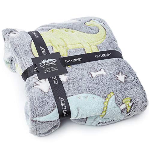 CityComfort Manta Polar Niño Dinosaurio Que Brilla en La Oscuridad, Fleece Blanket Mantas Nórdicas Super Suaves, Diseño Jurassic Accesorios Cuarto, Regalos Dinosaurios para Niños Niñas CityComfort Manta Polar Niño Dinosaurio Que Brilla en La Oscuridad, Fleece Blanket Mantas Nórdicas Super Suaves, Diseño Jurassic Accesorios Cuarto, Regalos Dinosaurios para Niños Niñas