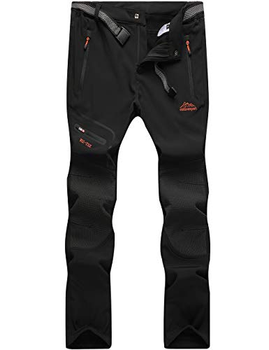 DAFENP Pantalones Trekking Hombre Impermeables Pantalones de Trabajo Termicos Montaña Senderismo Esqui Snowboard Invierno Polar Forrado Aire Libre (L, A Negro) DAFENP Pantalones Trekking Hombre Impermeables Pantalones de Trabajo Termicos Montaña Senderismo Esqui Snowboard Invierno Polar Forrado Aire Libre (L, A Negro)