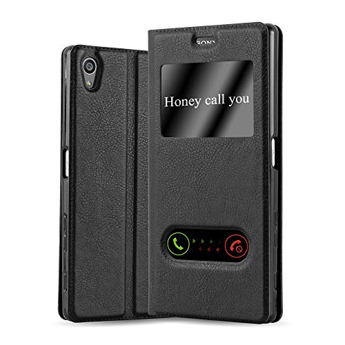 Cadorabo Funda Libro para Sony Xperia Z5 Premium en Negro Cometa - Cubierta Proteccíon con Cierre Magnético, Función de Suporte y 2 Ventanas- Etui Case Cover Carcasa Cadorabo Funda Libro para Sony Xperia Z5 Premium en Negro Cometa - Cubierta Proteccíon con Cierre Magnético, Función de Suporte y 2 Ventanas- Etui Case Cover Carcasa