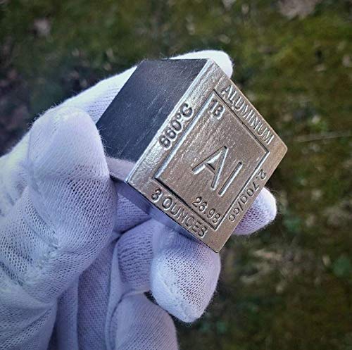 Lingote/pisapapeles aluminio puro de 3 onzas (aprox. 93g) en forma de cubo de 31mm Lingote/pisapapeles aluminio puro de 3 onzas (aprox. 93g) en forma de cubo de 31mm