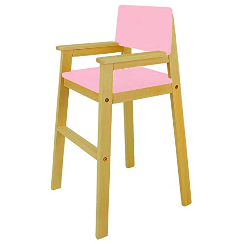 MADYES Silla Infantil de Madera Maciza de Haya de Color Nogal, para Mesa de Comedor, Silla Alta para niños, Estable y fácil de Limpiar, Muchos Colores posibles