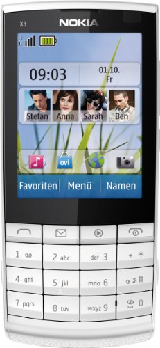 Nokia X3-02.5 - Móvil libre (pantalla 2.4", cámara 5 Mp), plateado (importado)