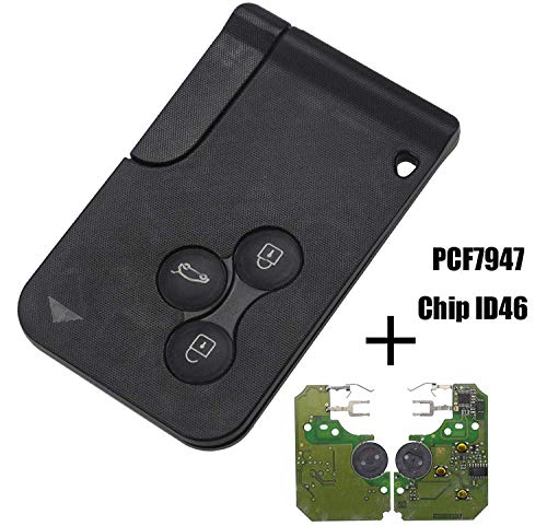 Smartcard - Tarjeta Completa con electrónica para programar Renault Scénic Mégane Koleos Clio Laguna (433 MHz ID46 PCF7947 ProPlip Smartcard - Tarjeta Completa con electrónica para programar Renault Scénic Mégane Koleos Clio Laguna (433 MHz ID46 PCF7947 ProPlip