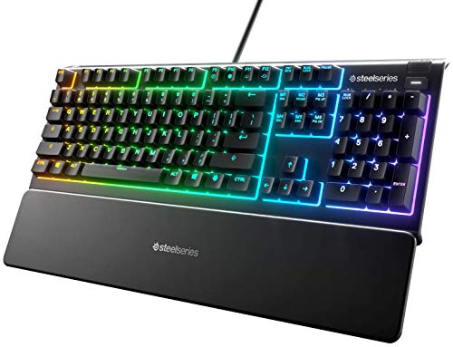 SteelSeries Apex 3 - Teclado RGB para Gaming (Iluminación RGB de 10 Zonas, reposamuñecas magnético Superior) Teclado QWERTY Español SteelSeries Apex 3 - Teclado RGB para Gaming (Iluminación RGB de 10 Zonas, reposamuñecas magnético Superior) Teclado QWERTY Español