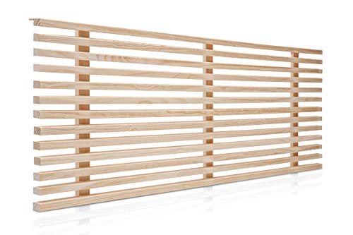 SUENOSZZZ-ESPECIALISTAS DEL DESCANSO Cabecero de Cama de 150 Modelo Osaka, Color Crudo 160x50 cm | Cabezal de palillería de Madera