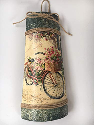 teja decorativa con adorno de bicicleta vintage