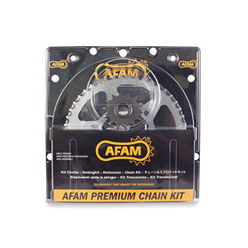Afam 04701643 Kit cadena de moto (acero) para DERBI DRD 50 SM Senda Pro 2005 - 2014