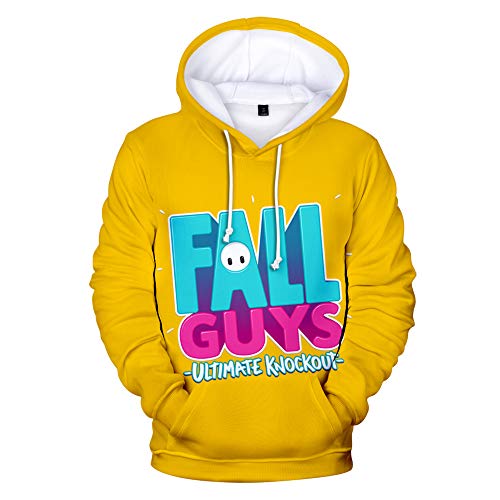 Fall Guys: Ultimate Knockout - Sudaderas con capucha 3D, estilo casual para mujeres/hombres, ropa casual 3D, delgada Harajuku con capucha Negro 2 Negro 3XL