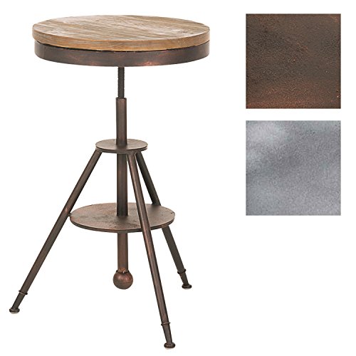 Mesa Auxiliar Moko Industrial Look I Mesa Redonda De Madera Regulable En Altura I Mesa Retro Vintage Con Ø 50 cm I Color:, Color:bronce Mesa Auxiliar Moko Industrial Look I Mesa Redonda De Madera Regulable En Altura I Mesa Retro Vintage Con Ø 50 cm I Color:, Color:bronce