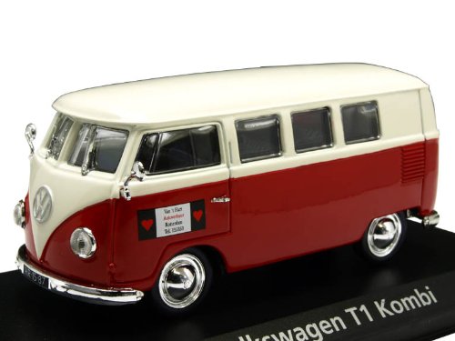 VW Volkswagen - Norev - 840216 - Volkswagen T1 Kombi 1955 Rouge - 1:43 - NORE840216