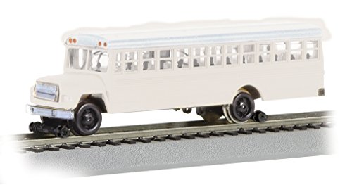 Bachmann High Railer – Vehículo de Mantenimiento de Forma – autobús con Alta railers – Blanco (Escala HO)