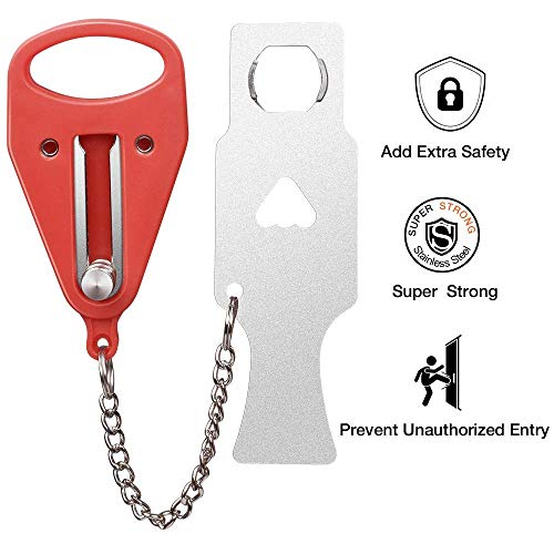 Cerradura de puerta portátil, Cerradura de viaje, Agregar cerradura adicional para mayor seguridad y privacidad, Cerradura sólida de servicio pesado para viajar, AirBNB, Hotel, Hogar, Apartamento Cerradura de puerta portátil, Cerradura de viaje, Agregar cerradura adicional para mayor seguridad y privacidad, Cerradura sólida de servicio pesado para viajar, AirBNB, Hotel, Hogar, Apartamento