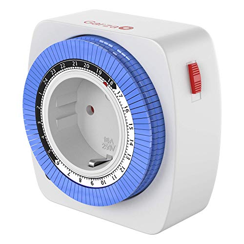 Garza 400603 Temporizador analógico mini, Blanco - Azul Garza 400603 Temporizador analógico mini, Blanco - Azul