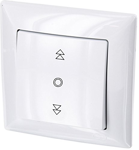 Up G1 – Interruptor para persianas, marco + rasante de uso + cubierta protectora (color blanco)