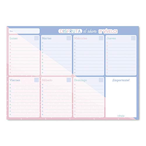 Bloc Planificador Semanal A4 Amelie Pastel Collection Bloc Planificador Semanal A4 Amelie Pastel Collection