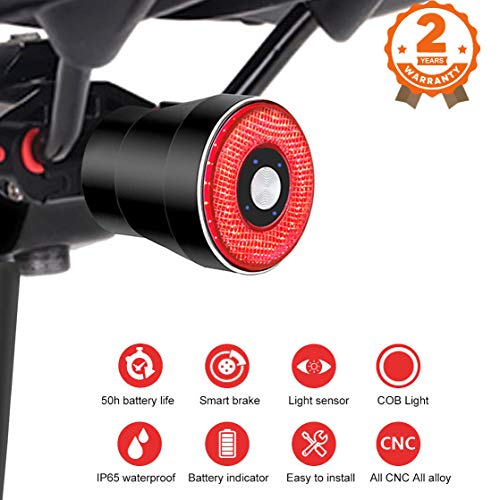EBUYFIRE Luz Trasera de Bicicleta Inteligente Recargable USB, Super Brillante Rojo Luz LED Bici, Impermeable, Faro Trasero Bici para Máxima Seguridad de Ciclismo EBUYFIRE Luz Trasera de Bicicleta Inteligente Recargable USB, Super Brillante Rojo Luz LED Bici, Impermeable, Faro Trasero Bici para Máxima Seguridad de Ciclismo