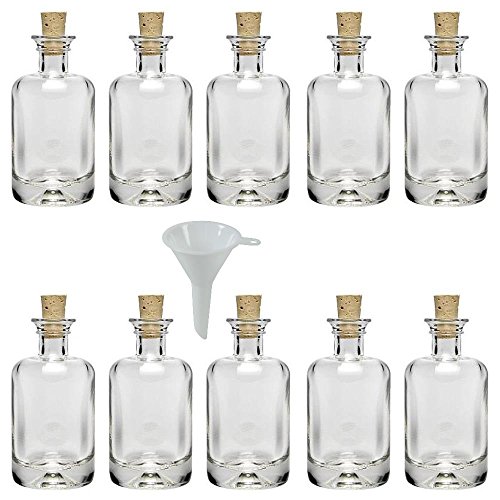 mikken 10 x frascos de Farmacia 40 ML, Botellas de Cristal Vacías con Corcho Incluye Embudo 5 cm de Diámetro mikken 10 x frascos de Farmacia 40 ML, Botellas de Cristal Vacías con Corcho Incluye Embudo 5 cm de Diámetro