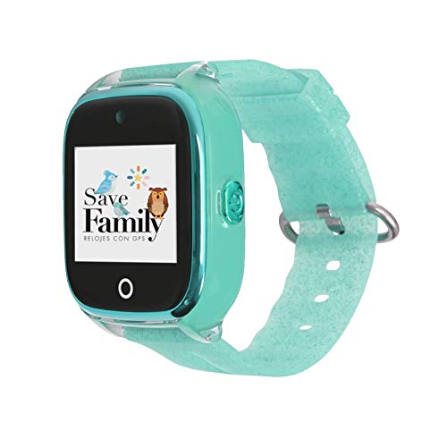 Reloj con GPS para niños SaveFamily Superior acuático con cámara Verde Glitter. Smartwatch con botón SOS, Permite Llamadas y Mensajes. Resistente al Agua Ip67. App Propia SaveFamily. Incluye Cargador Reloj con GPS para niños SaveFamily Superior acuático con cámara Verde Glitter. Smartwatch con botón SOS, Permite Llamadas y Mensajes. Resistente al Agua Ip67. App Propia SaveFamily. Incluye Cargador
