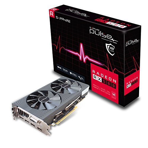 Sapphire Pulse Radeon RX 580 - Tarjeta Gráfica (4 GB, GDDR5, 256 bit, 3840 x 2160 Pixeles, PCI Express x16 2.0)